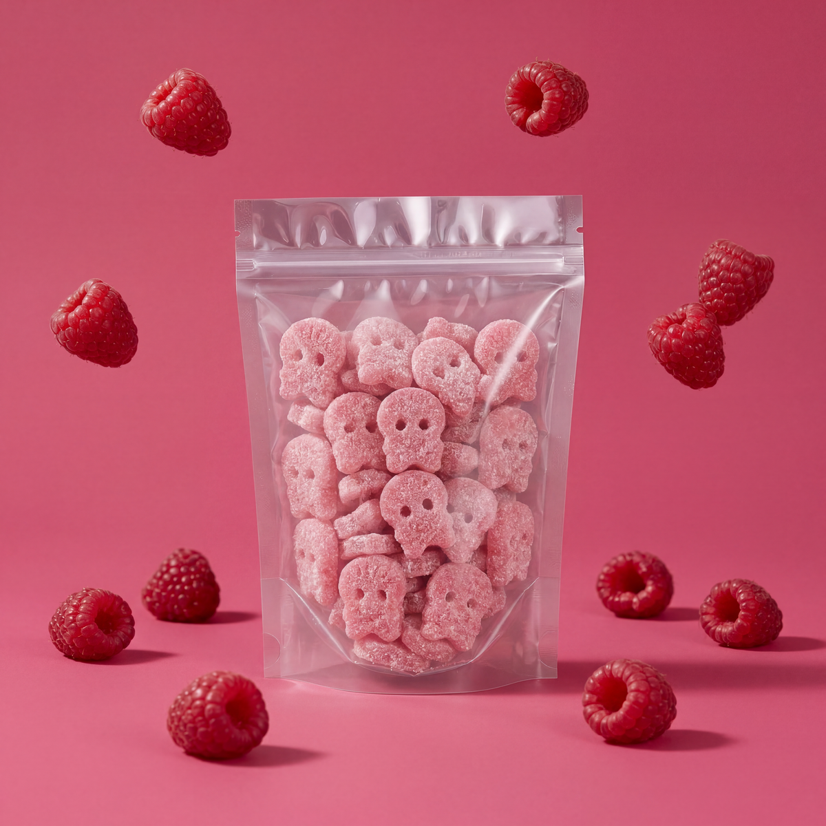 Bubs Raspberry Skull