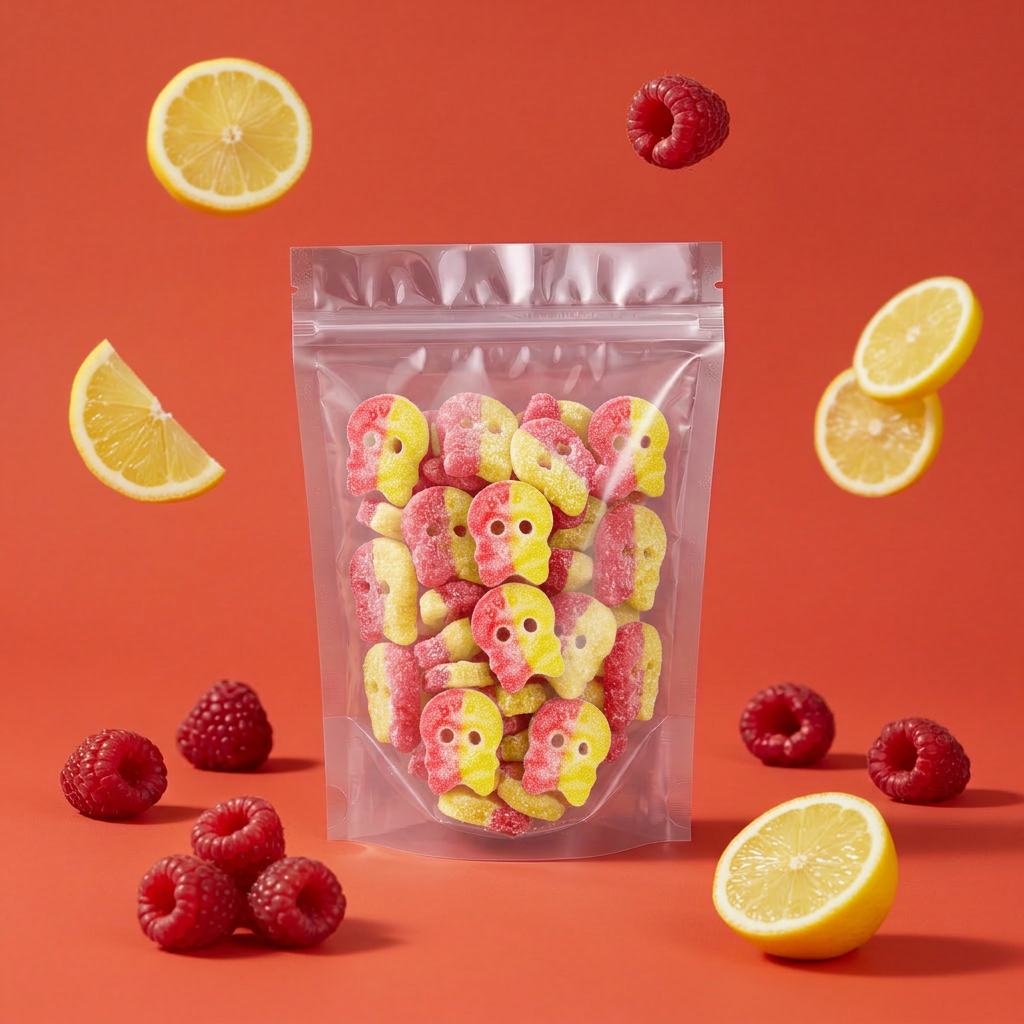 Bubs Lemon Raspberry Skull